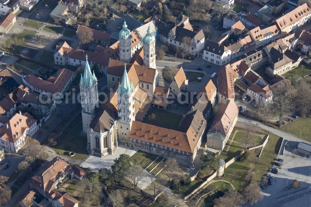 Naumburg from the bird's eye view: View of the Cathedral of Naumburg. The Cathedral of St. Peter and Paul is the former cathedral of the Diocese of Naumburg and was built in the first half of the 13th Century. It is one of the most important buildings of the late Romanesque in Saxony-Anhalt