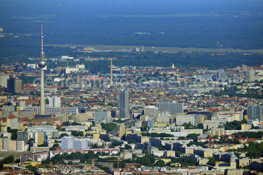 Aerial image Berlin - City Center East Berlin on TV tower in destrict Mitte