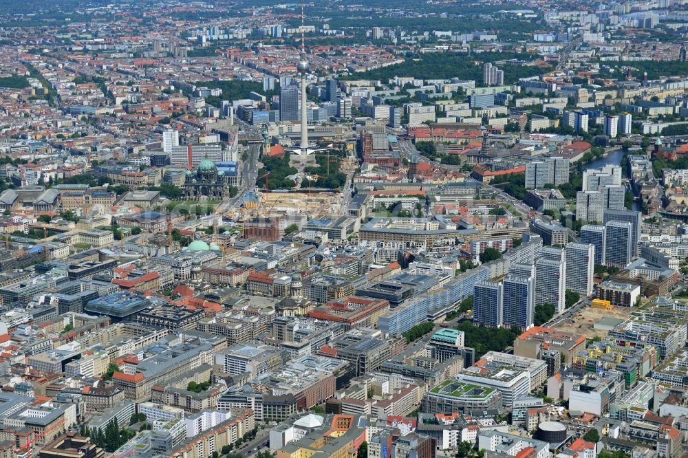 Berlin from the bird's eye view: City Center East Berlin on TV tower in destrict Mitte