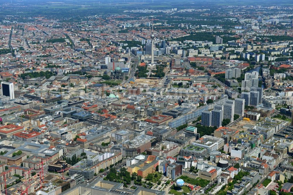 Aerial image Berlin - City Center East Berlin on TV tower in destrict Mitte