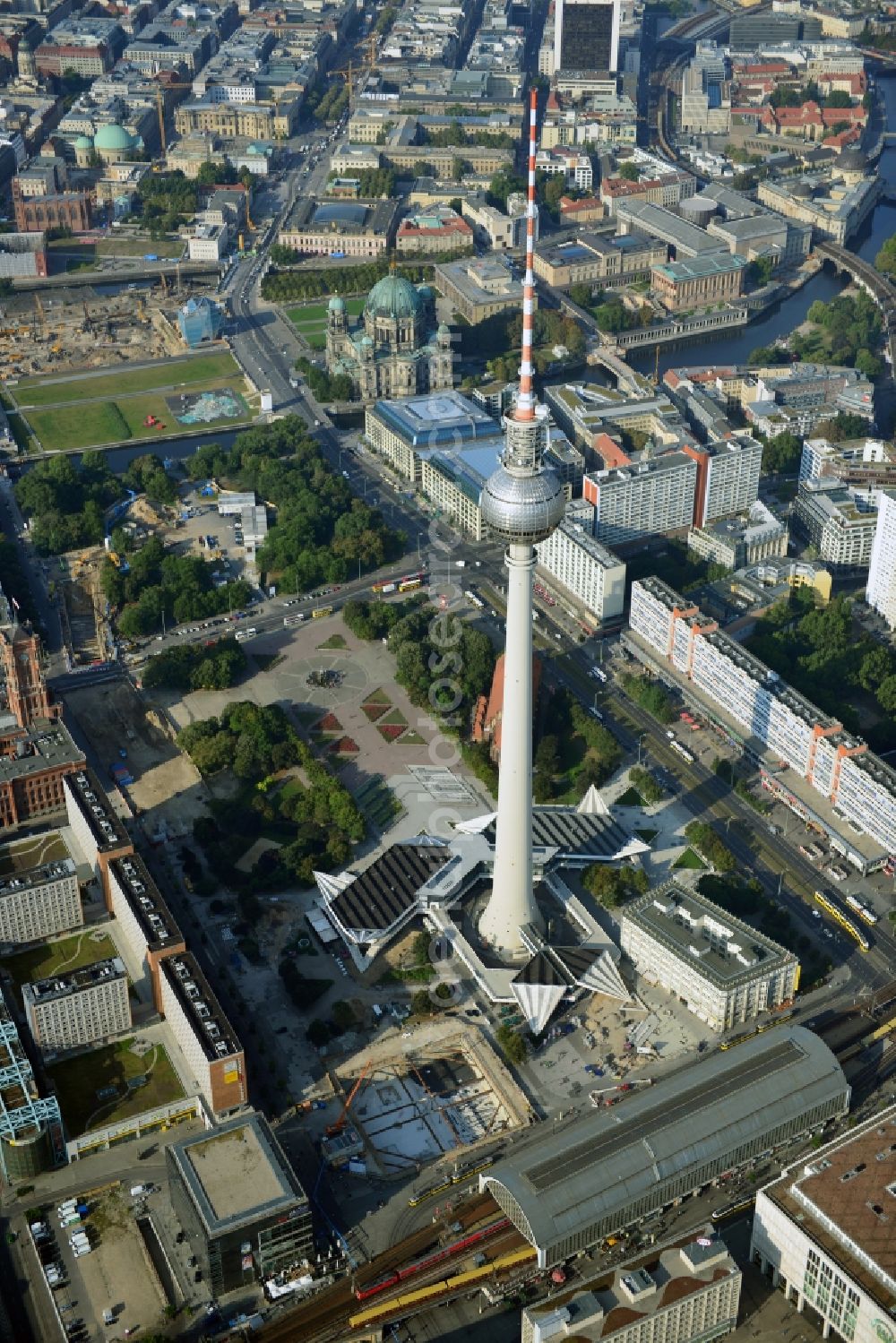 Berlin from above - City view from the center of the federal capital of East Berlin