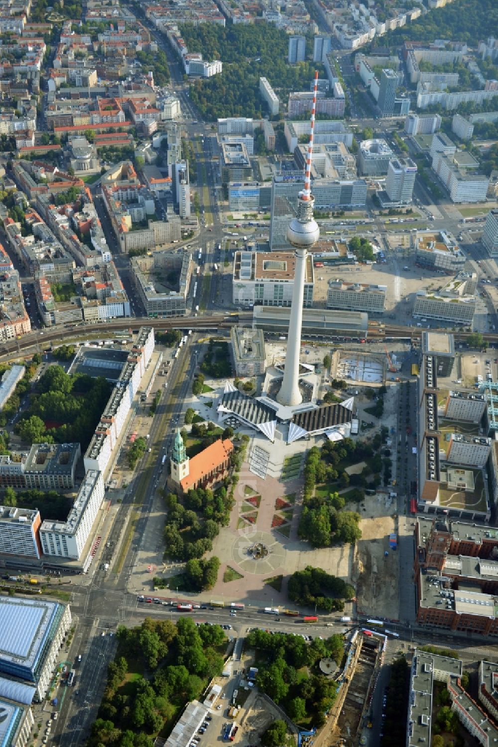 Berlin from above - City view from the center of the federal capital of East Berlin