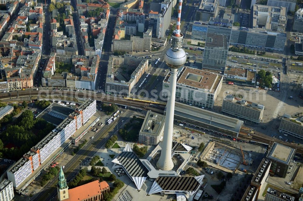 Berlin from the bird's eye view: City view from the center of the federal capital of East Berlin