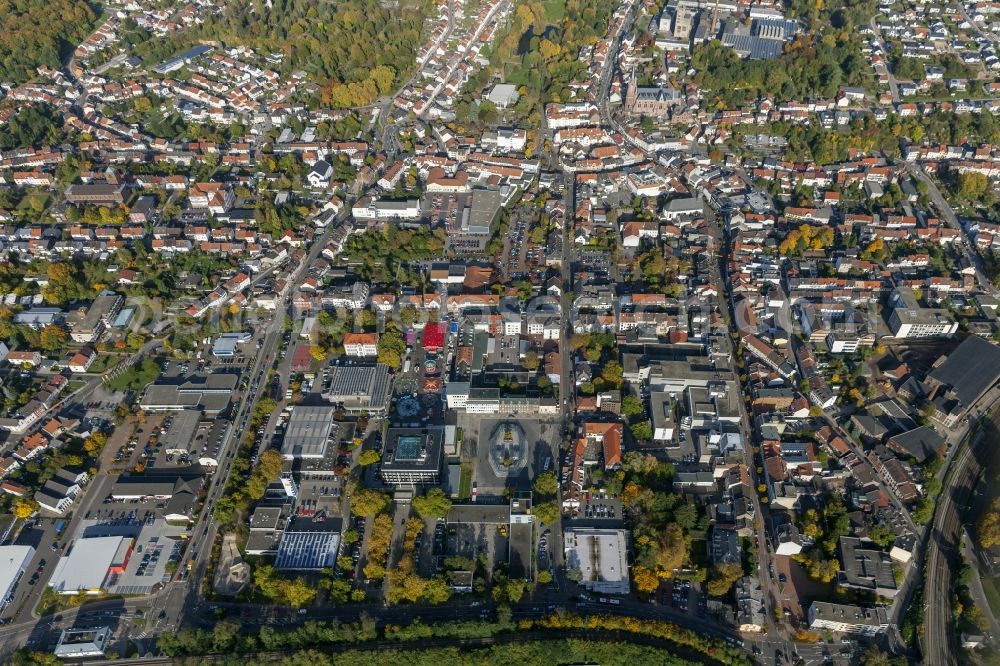 Aerial photograph Sankt Ingbert - City view from the town center Sankt Ingbert Saarland