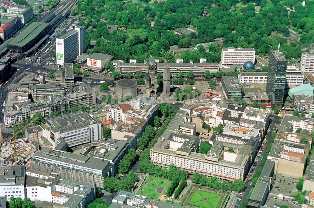 Aerial photograph Berlin - View Cityscape from the city center in the Charlottenburg district of western Berlin