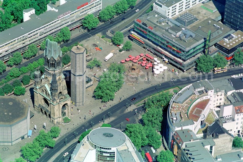 Berlin from above - View Cityscape from the city center in the Charlottenburg district of western Berlin