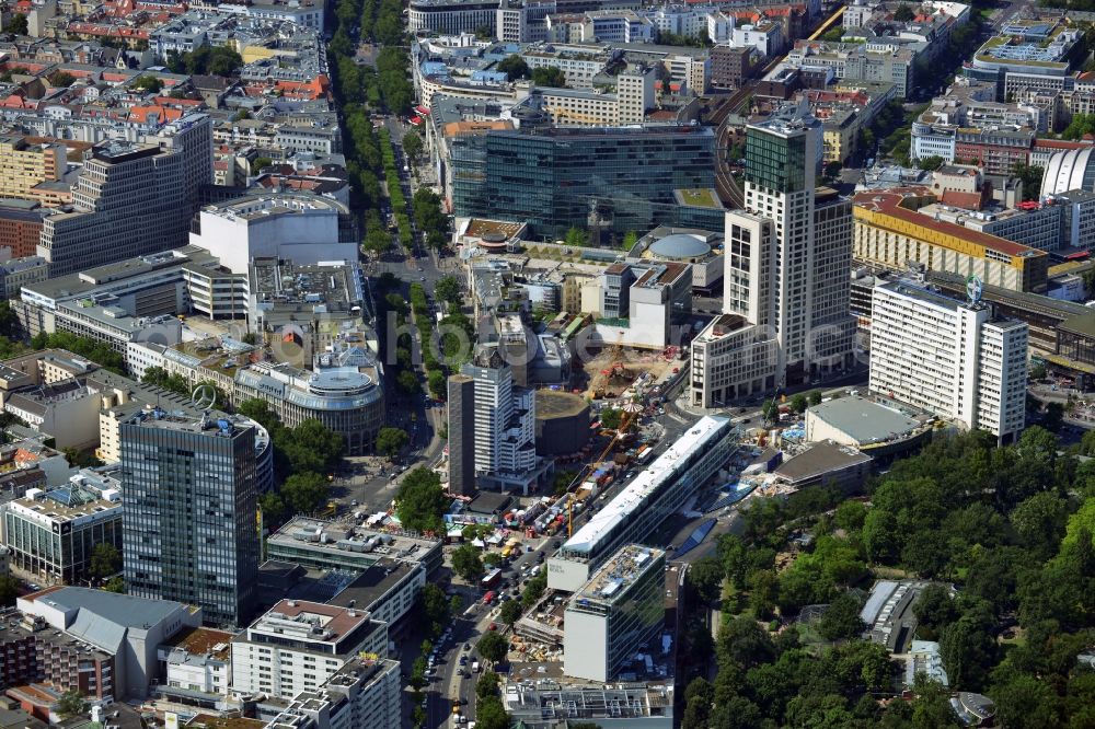 Aerial photograph Berlin - City View City Center West Berlin Charlottenburg