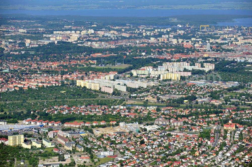 Aerial image Stettin / Szczecin - Stadtansicht von Stettin in Polen. Cityscape of Szczecin in Poland.