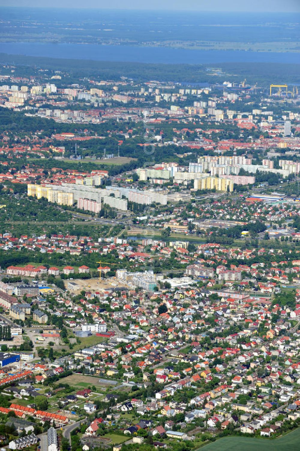 Aerial photograph Stettin / Szczecin - Stadtansicht von Stettin in Polen. Cityscape of Szczecin in Poland.