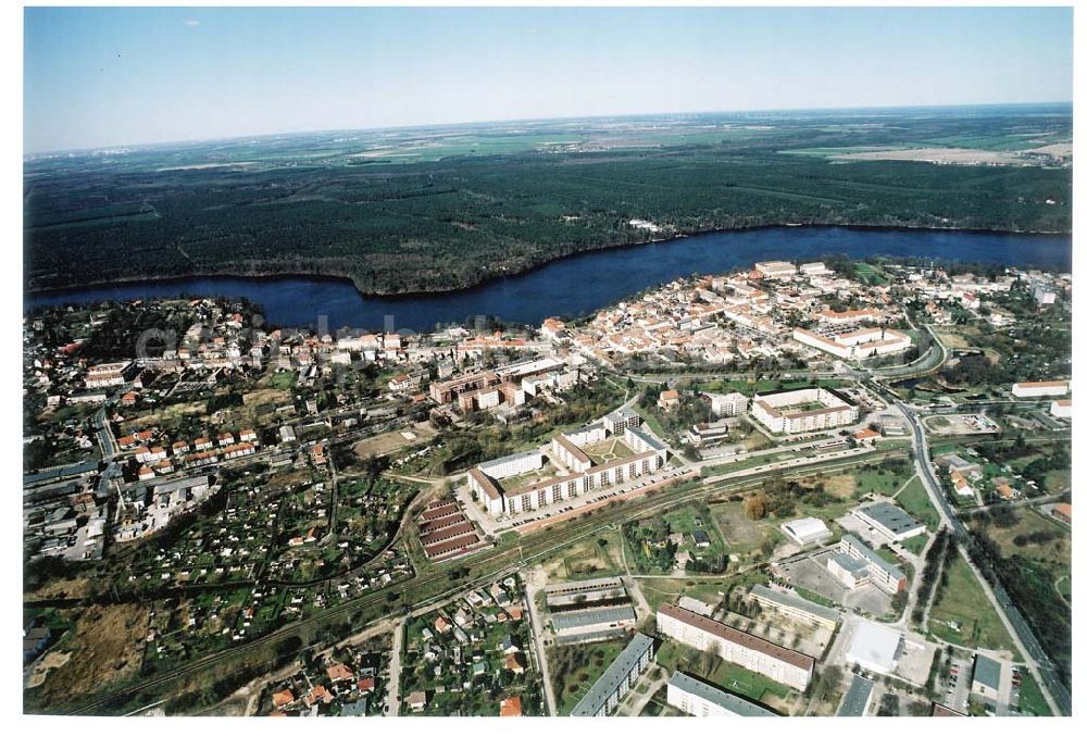 Aerial photograph Strausberg / Brandenburg - Stadtansicht von Strausberg.