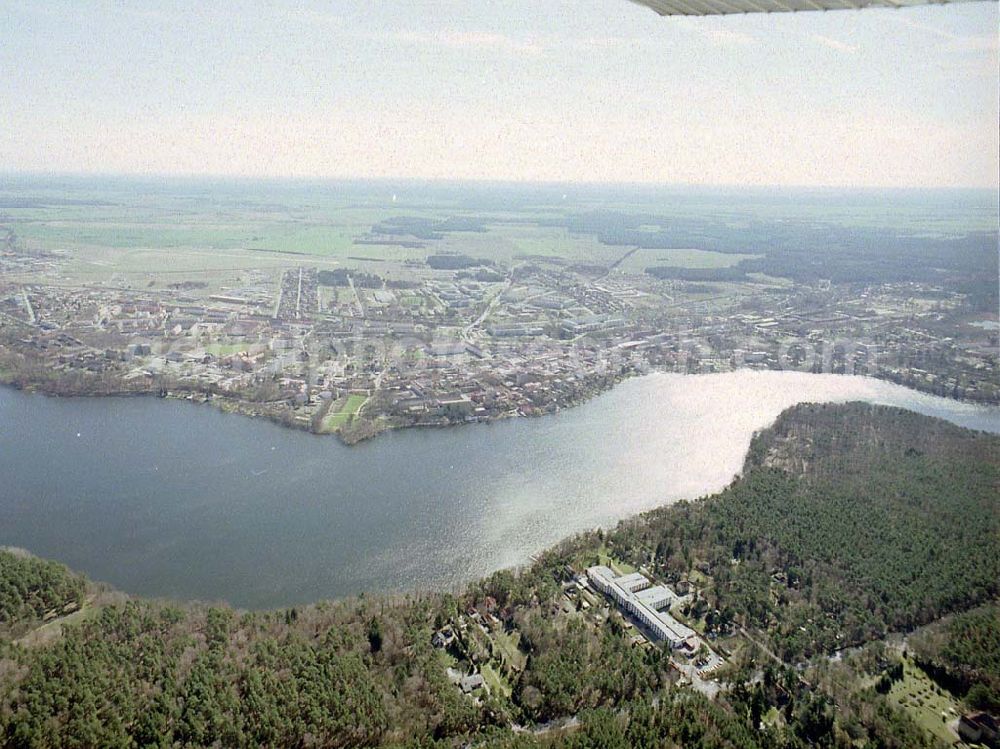 Aerial photograph Strausberg / Brandenburg - Stadtansicht von Strausberg.