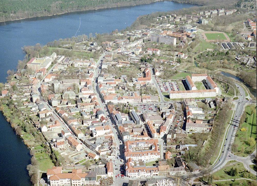 Strausberg / Brandenburg from the bird's eye view: Stadtansicht von Strausberg