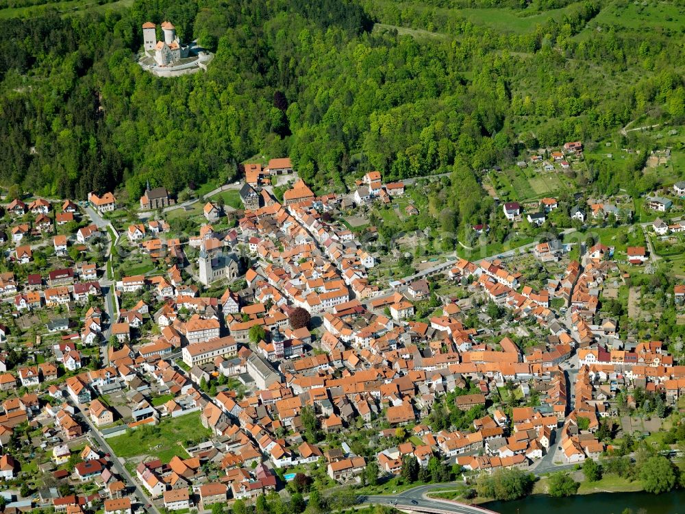 Eisenach from above - City view of the city Treffurt in Thuringia