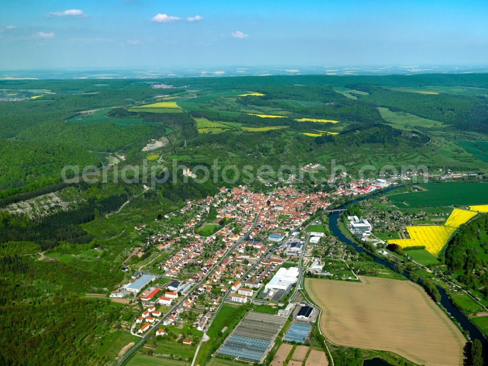 Eisenach from the bird's eye view: City view of the city Treffurt in Thuringia