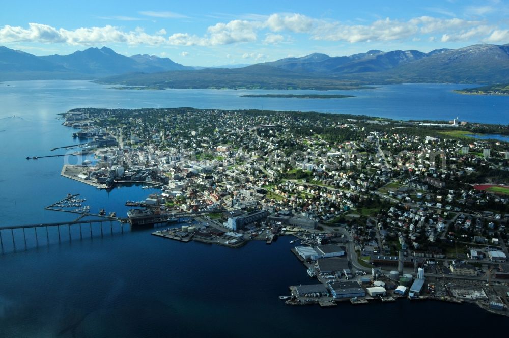 Aerial image Tromso - City view of Tromso in the province of Troms in Norway