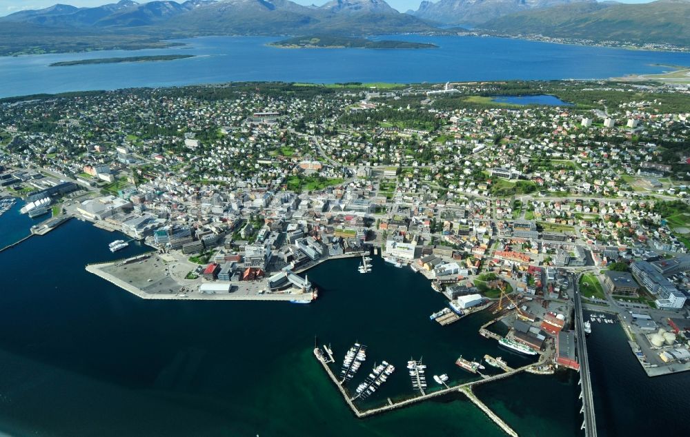 Aerial photograph Tromso - City view of Tromso in the province of Troms in Norway