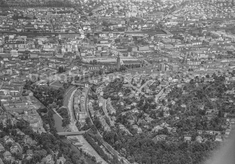 Aerial photograph Pforzheim - City view on the river bank of Enz in Pforzheim in the state Baden-Wuerttemberg, Germany