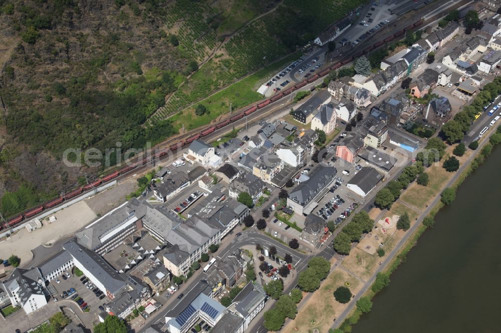 Aerial image Cochem - City view on the river bank of the river Mosel in Cochem in the state Rhineland-Palatinate, Germany