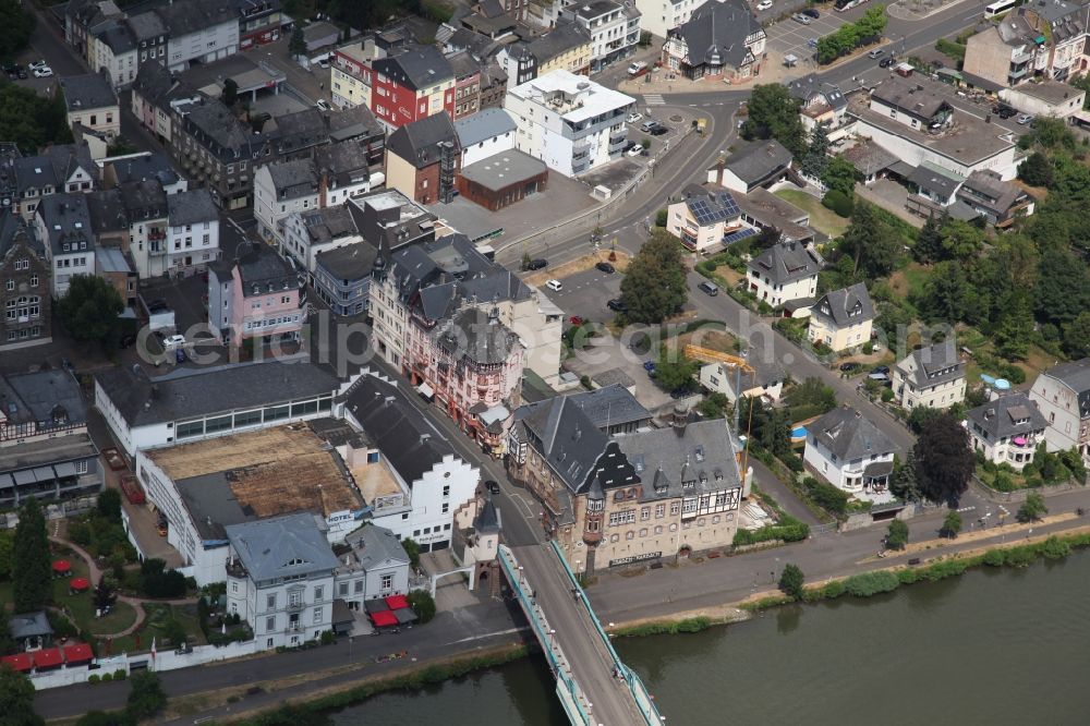 Aerial image Traben-Trarbach - City view on the river bank of the river Mosel in Traben-Trarbach in the state Rhineland-Palatinate, Germany