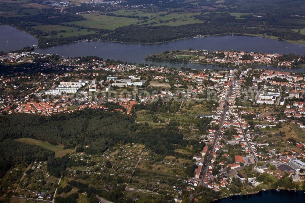 Werder from the bird's eye view: Cityscape Werder Havel in Brandenburg