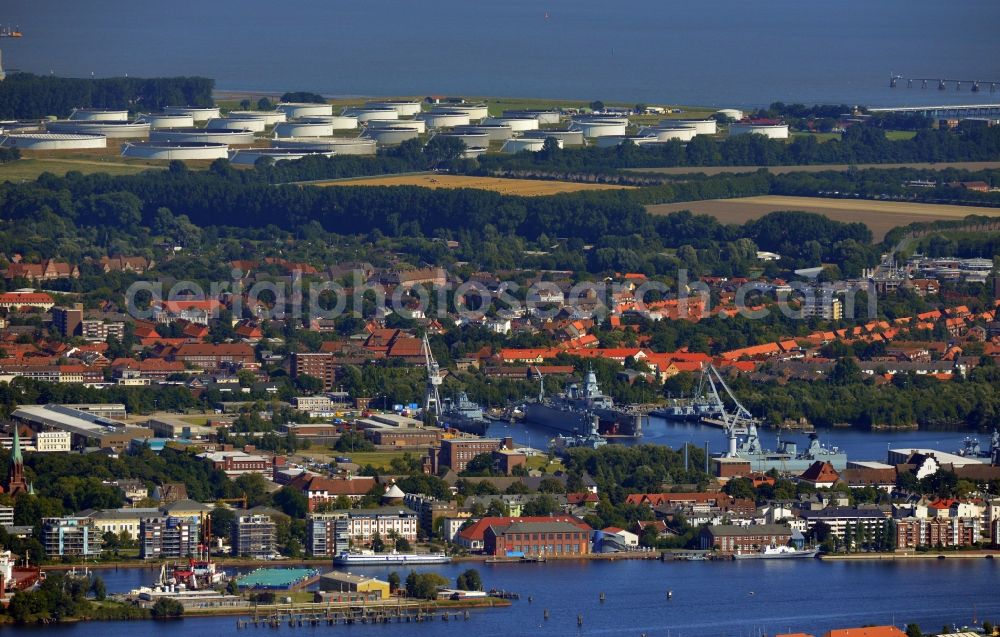 Wilhelmshaven from above - Cityscape of Wilhelmshaven on the North Sea coast in the state of Lower Saxony