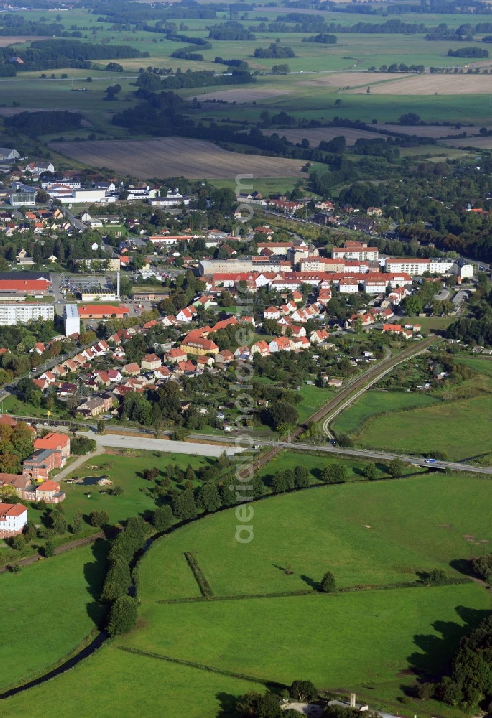 Wittstock/Dosse from above - Cityscape of Wittstock / Dosse in Brandenburg