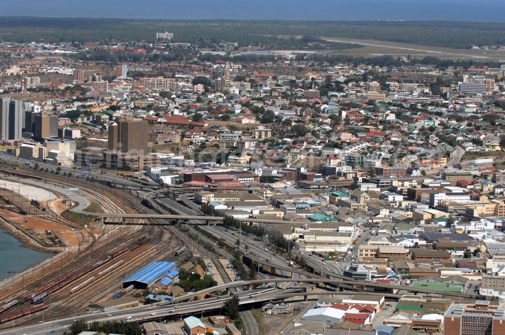 Port Elizabeth from above - View of a housing and industrial area on the Settlers Highway in Port Elizabeth