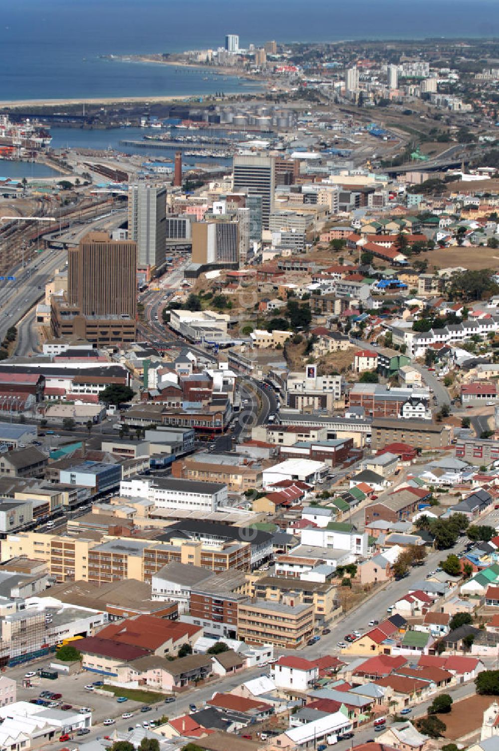 Aerial image Port Elizabeth - View of a housing and industrial area on the Settlers Highway in Port Elizabeth