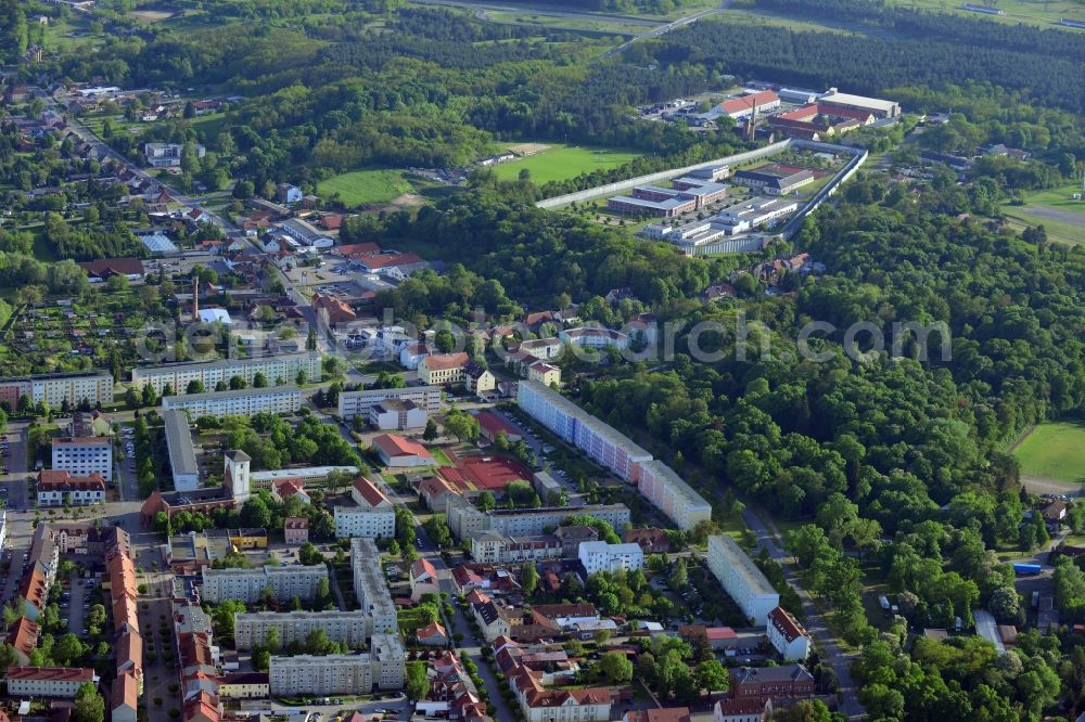 Aerial image Wriezen - City view from the downtown center in Wriezen in Brandenburg