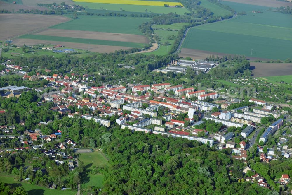 Wriezen from the bird's eye view: City view from the downtown center in Wriezen in Brandenburg