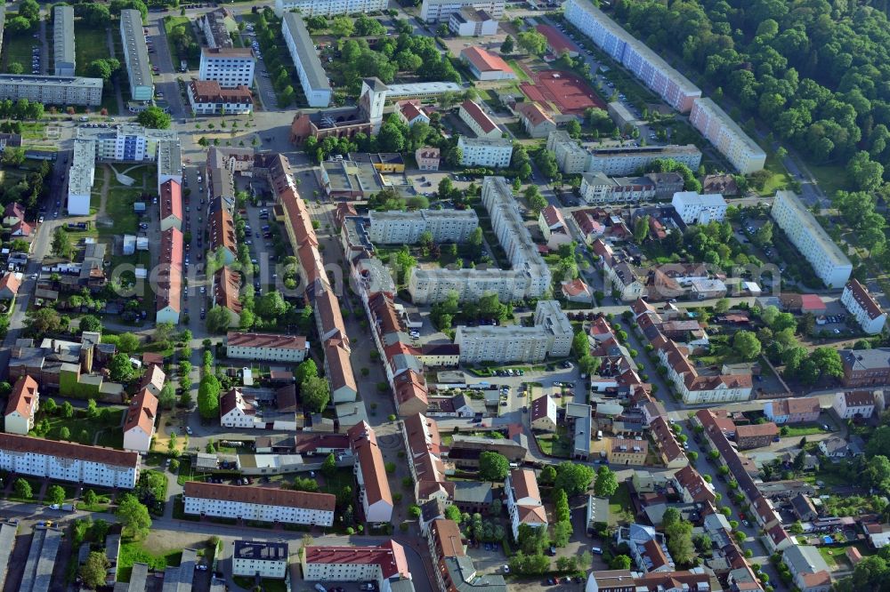 Aerial image Wriezen - City view from the downtown center in Wriezen in Brandenburg