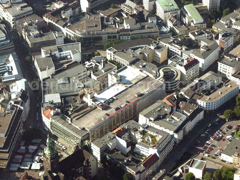 Aerial photograph Wuppertal - , Stadtansicht Wuppertal mit dem ehemaligen Rathaus Elberfeld (Verwaltungshaus am Neumarkt). Verwaltungshaus Elberfeld, Neumarkt 10, 42103 Wuppertal-Elberfeld