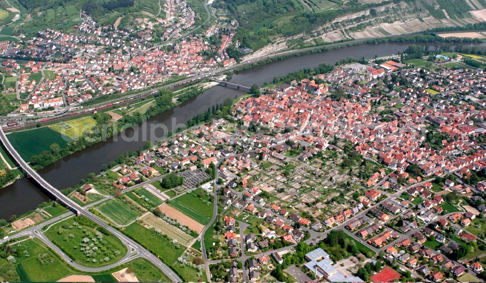 Zellingen from above - iCityscape of Zellingen in Lower Franconia Main Spessart in Bavaria