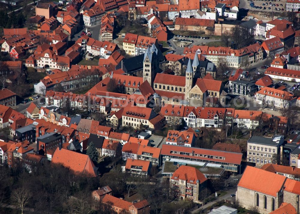 Aerial photograph Halberstadt - City view from the center of the old town of Halberstadt in Saxony-Anhalt