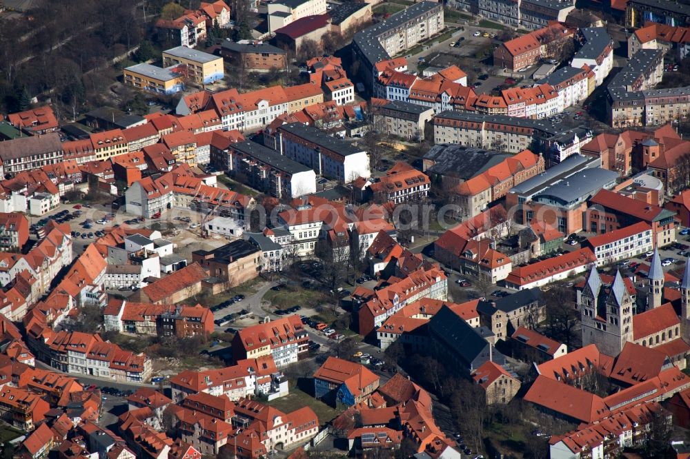 Aerial photograph Halberstadt - City view from the center of the old town of Halberstadt in Saxony-Anhalt