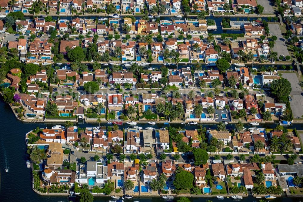 Aerial image Empuriabrava - Cityscape from the center of Empuriabrava in Spain