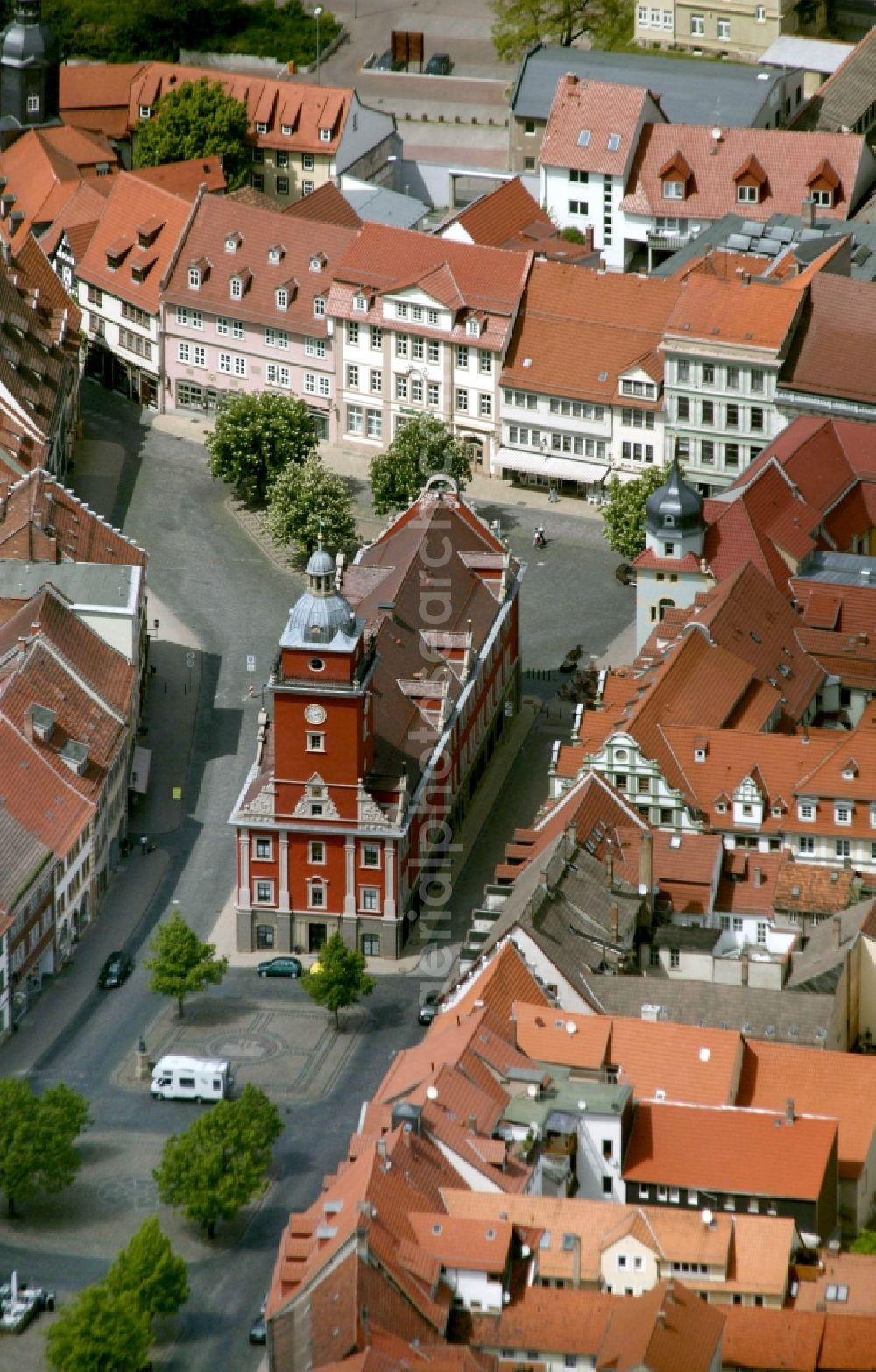 Aerial image Gotha - City view from the center of downtown Gotha in Thuringia