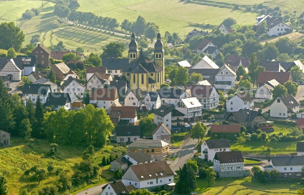 Marsberg from above - City view from the center of Marsberg in North Rhine-Westphalia