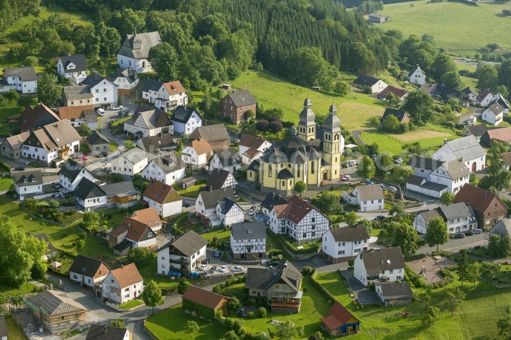 Aerial photograph Marsberg - City view from the center of Marsberg in North Rhine-Westphalia