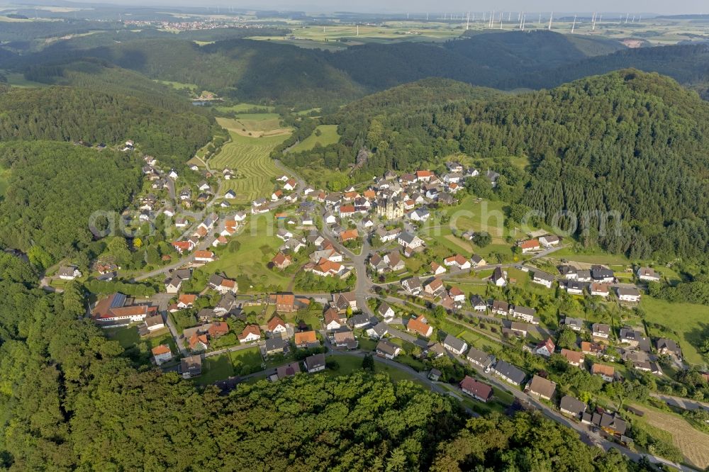 Aerial image Marsberg - City view from the center of Marsberg in North Rhine-Westphalia