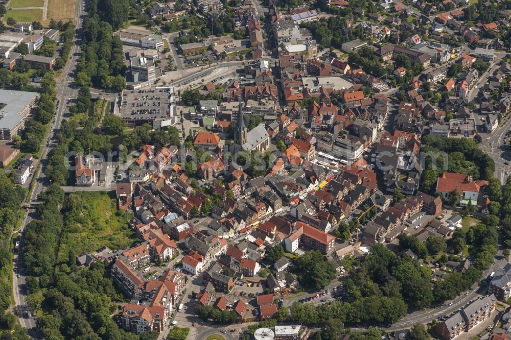 Aerial photograph Werne - City view from the center of downtown Werne in North Rhine-Westphalia