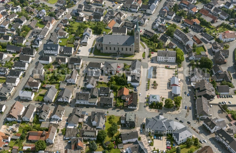 Aerial image Medebach - City view from the center of Medebach in North Rhine-Westphalia