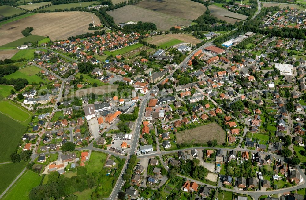 Aerial photograph Hörstel - City view from the town center Hörstel in North Rhine-Westphalia