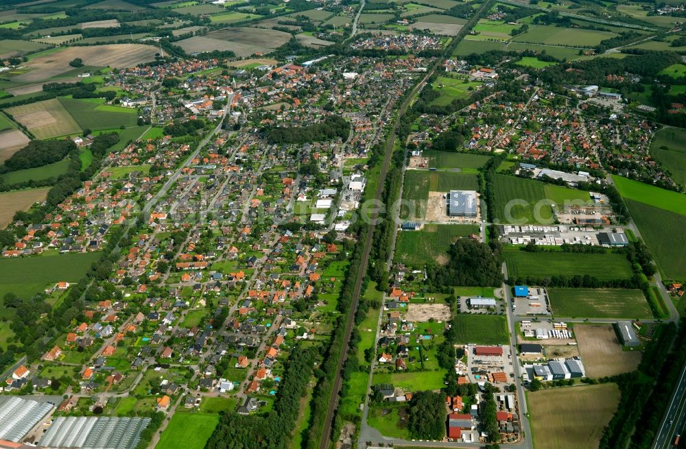 Hörstel from above - City view from the town center Hörstel in North Rhine-Westphalia