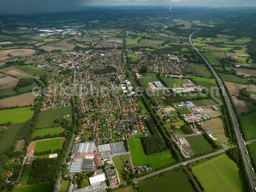 Aerial image Hörstel - City view from the town center Hörstel in North Rhine-Westphalia