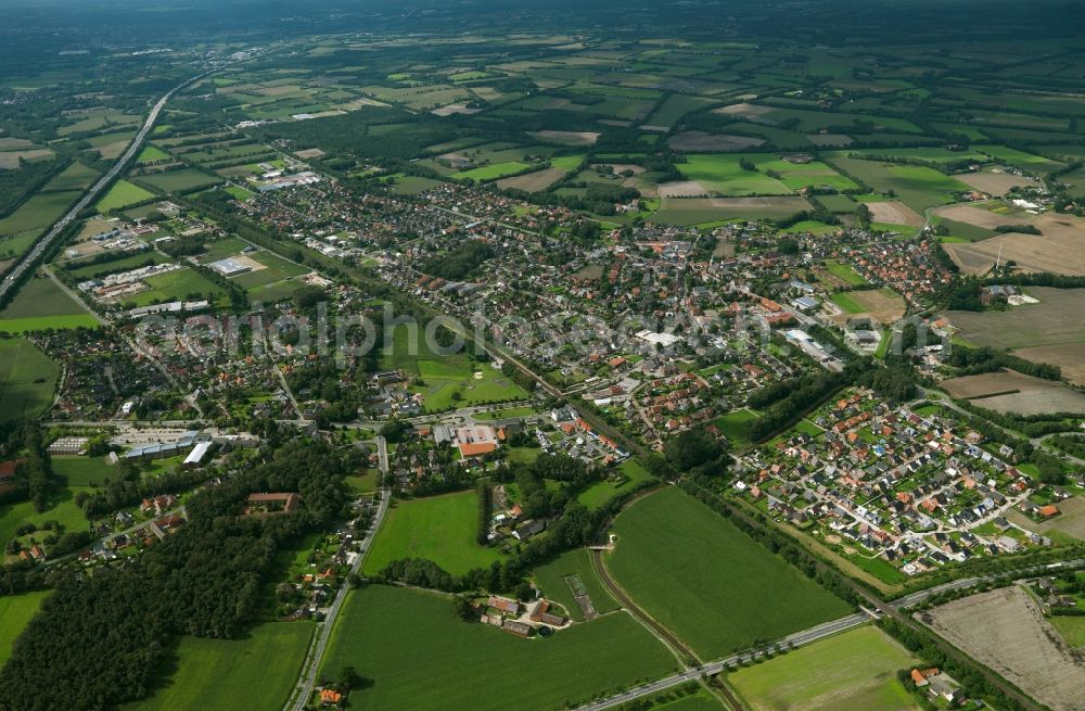 Aerial photograph Hörstel - City view from the town center Hörstel in North Rhine-Westphalia