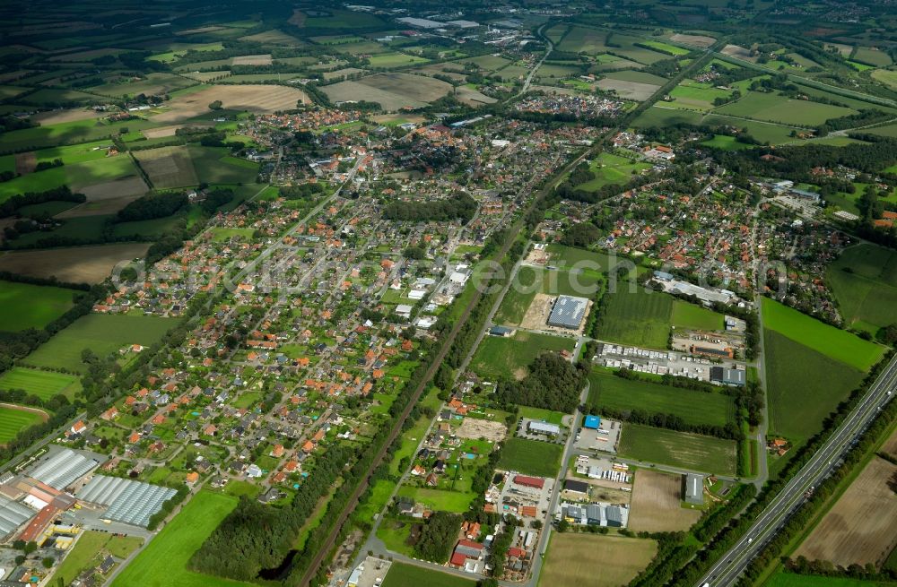 Hörstel from above - City view from the town center Hörstel in North Rhine-Westphalia