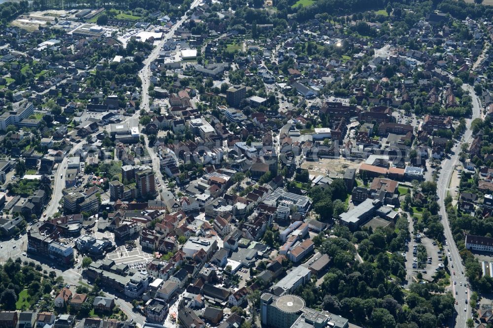 Ibbenbüren from above - City view from the town center Ibbenbueren in North Rhine-Westphalia