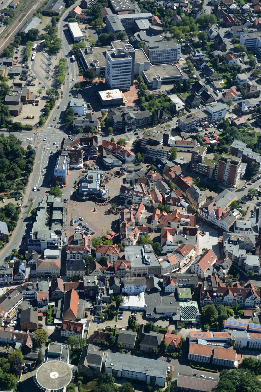 Aerial image Ibbenbüren - City view from the town center Ibbenbueren in North Rhine-Westphalia