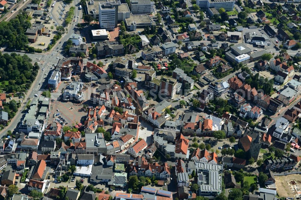 Aerial photograph Ibbenbüren - City view from the town center Ibbenbueren in North Rhine-Westphalia